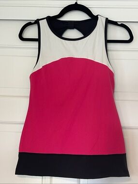 kate spade Pink White Black Colorblock Tank Top